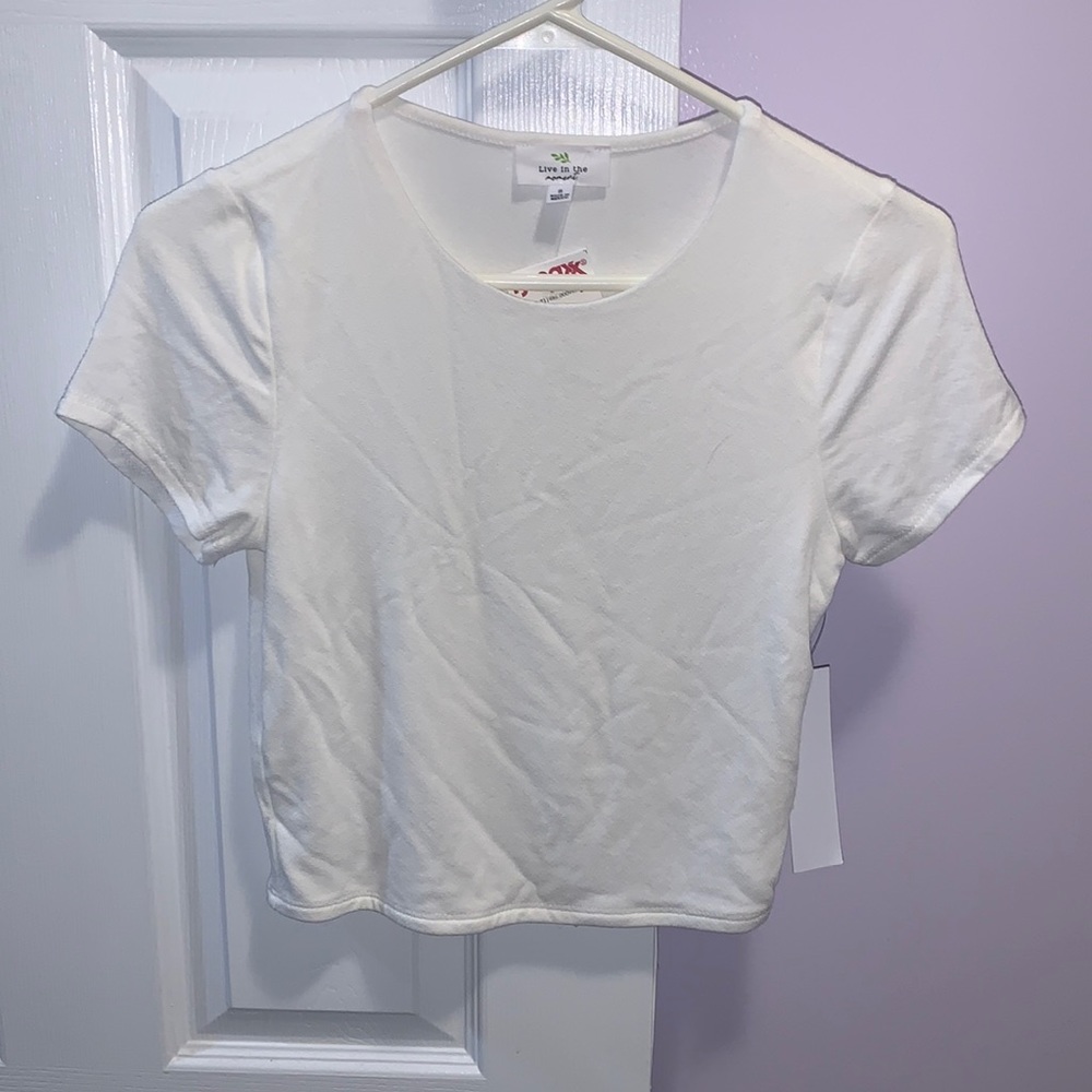 White small crop top